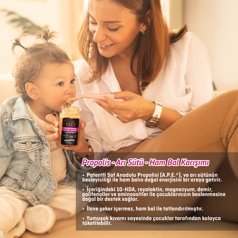 propolis arı sütü ham bal karışımı