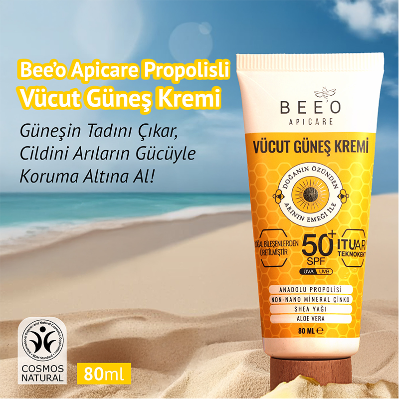 vücut güneş kremi beeo