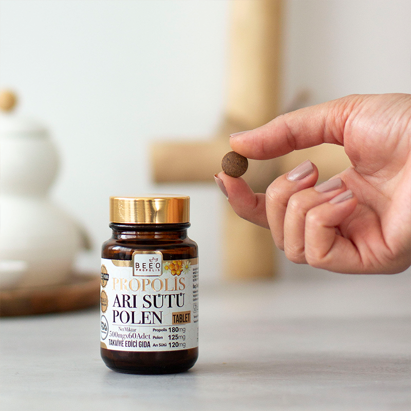 BEEO Propolis Arı Sütü Polen Tablet