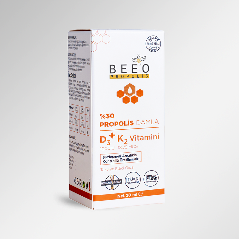 BEEO D3+K2  Vitaminli Propolis Damla